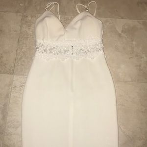 White Flower Bodycon dress
